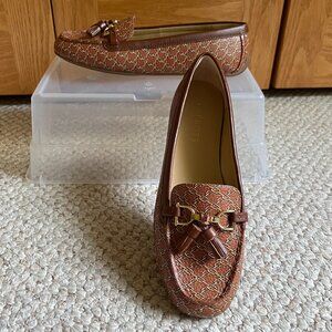 TALBOTS - Everson Tasseled Leather Driving Moccasin - Chainlink -- NEW with Tag
